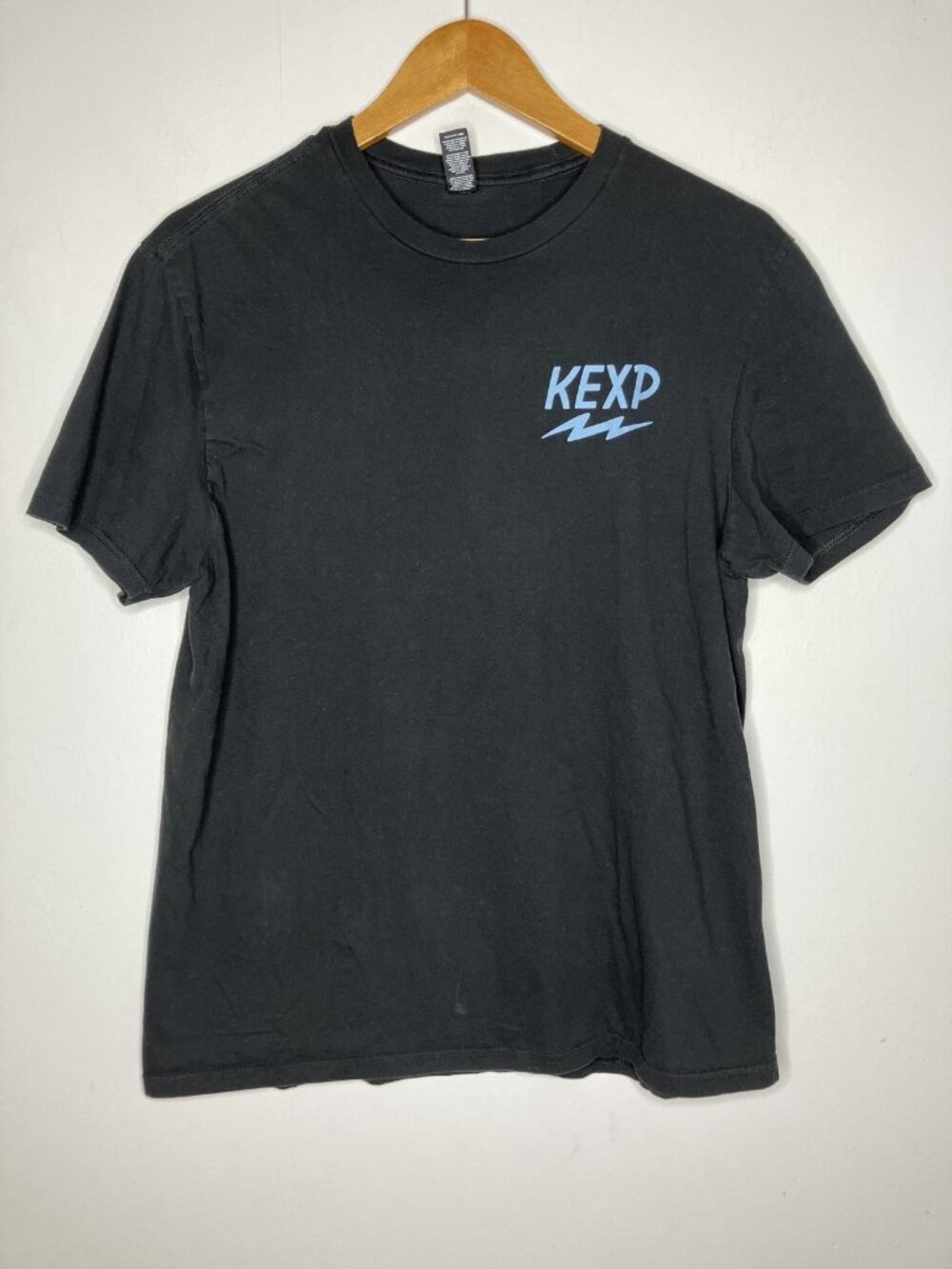 KEXP Seattle Radio Bird Graphic T-Shirt Men's Large Black READ